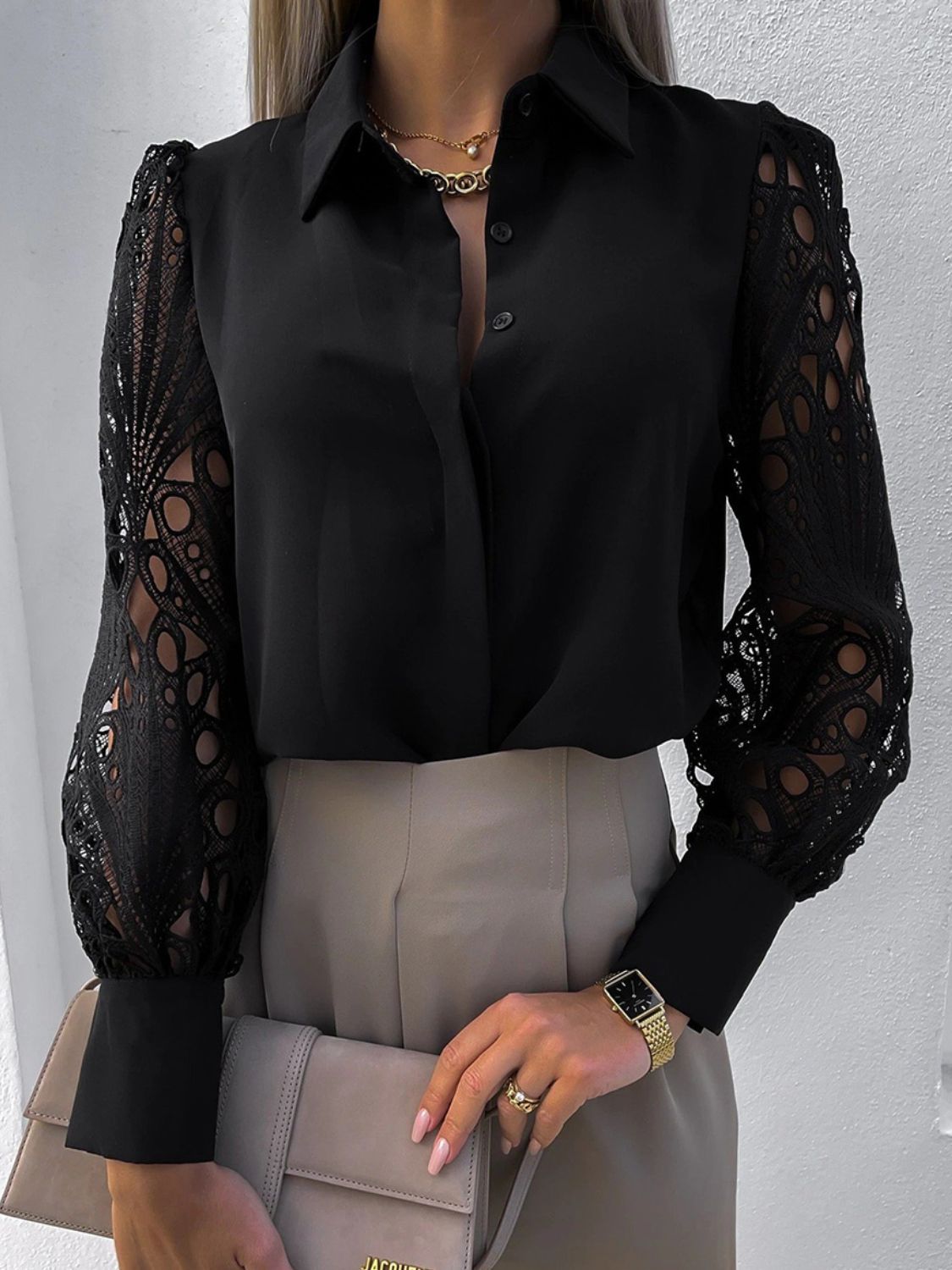 Long Lantern Sleeve Shirt  Shirts & Tops- Doll Fits