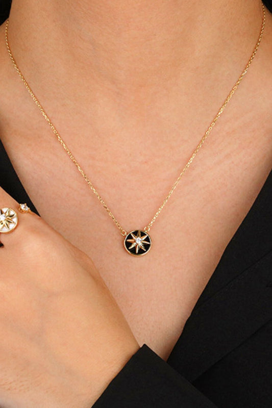 Cubic Zirconia Star Pendant Necklace  Necklaces- Doll Fits