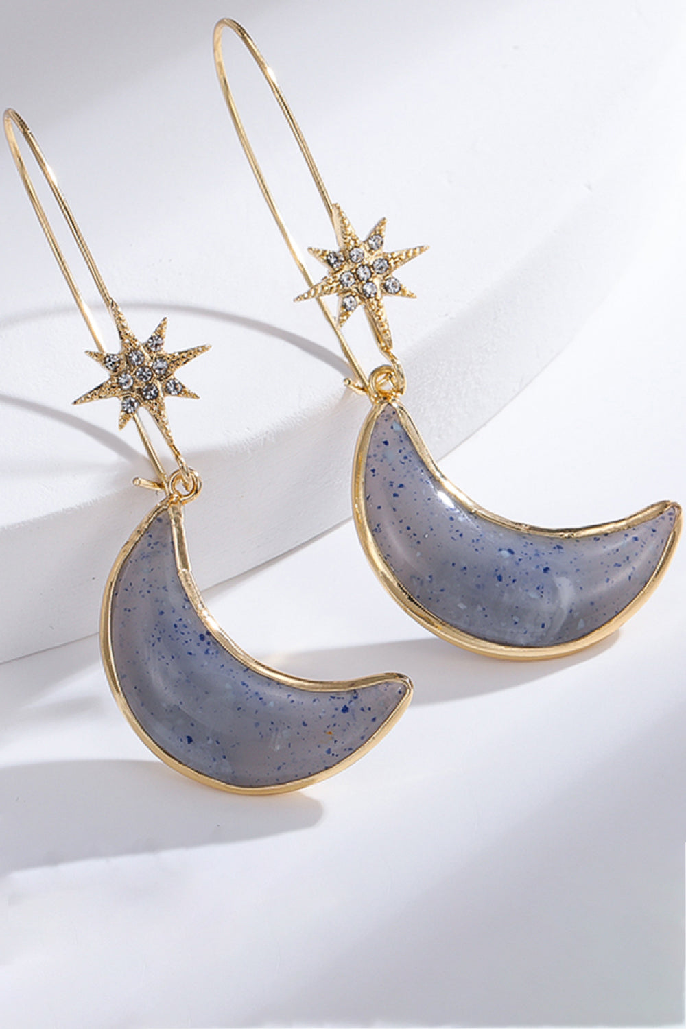Resin Moon Drop Earrings  Earrings- Doll Fits