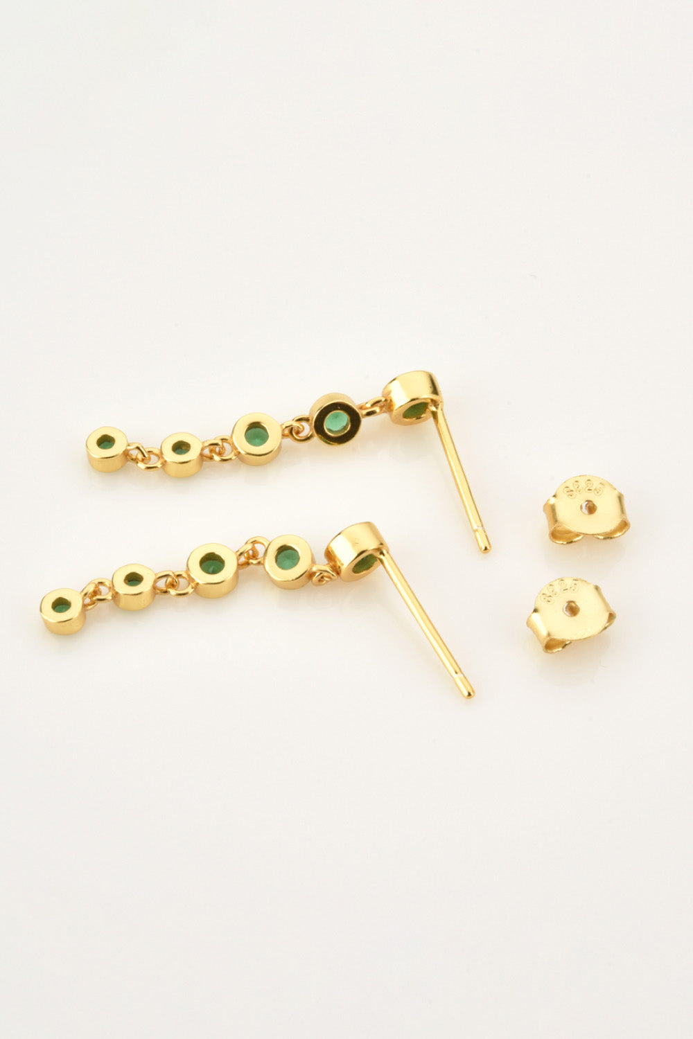 Inlaid Zircon 925 Sterling Silver Earrings  Earrings- Doll Fits