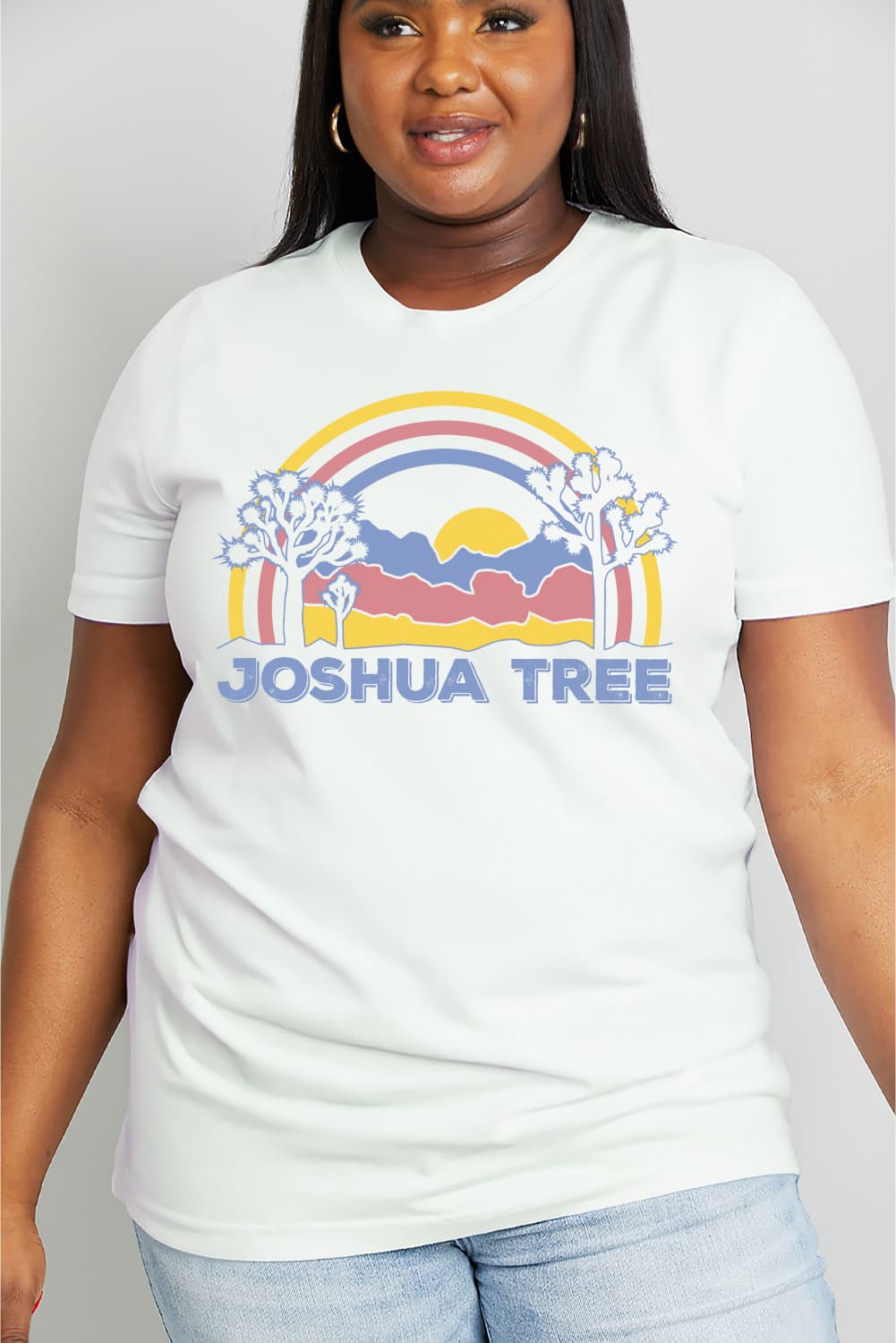 Simply Love Full Size JOSHUA TREE Graphic Cotton Tee  Shirts & Tops- Doll Fits