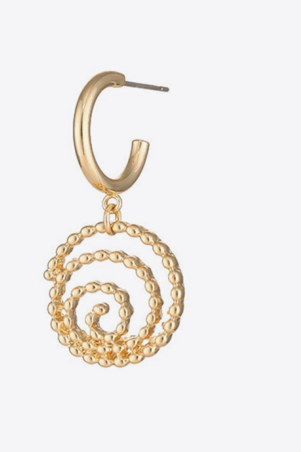 18K Gold-Plated Alloy Spiral Earrings  Earrings- Doll Fits