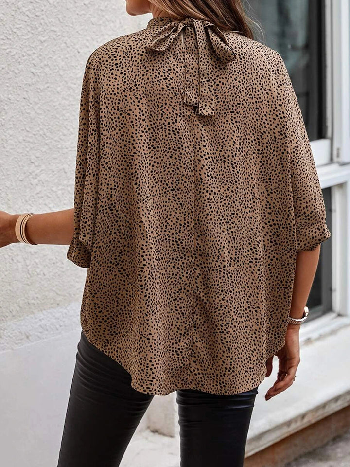 Round Neck Slit Sleeve Blouse  - Doll Fits