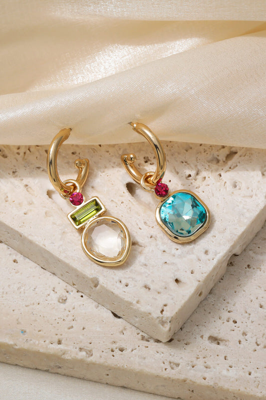 Crystal C-Hoop Drop Earrings  Earrings- Doll Fits