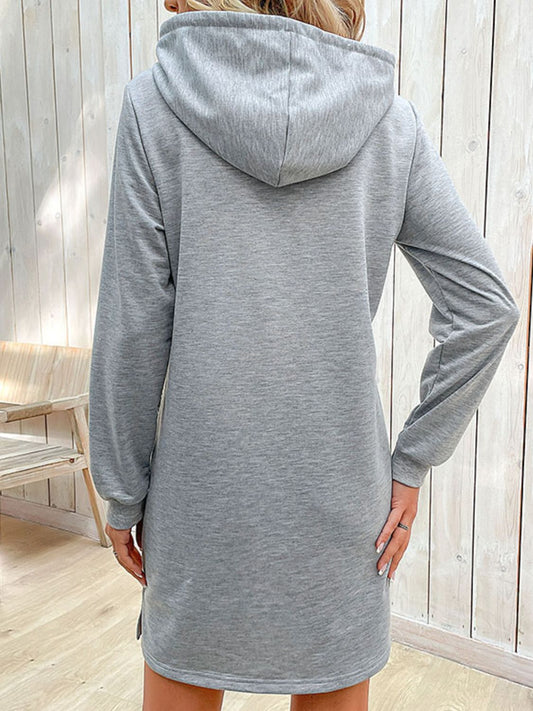 Striped Drawstring Long Sleeve Hoodie  - Doll Fits
