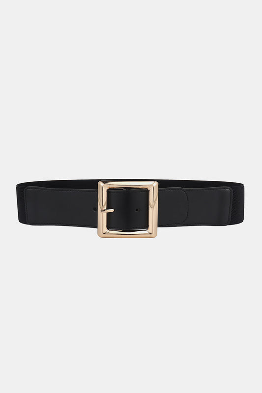 Rectangle Buckle Elastic Wide Belt  Belts- Doll Fits