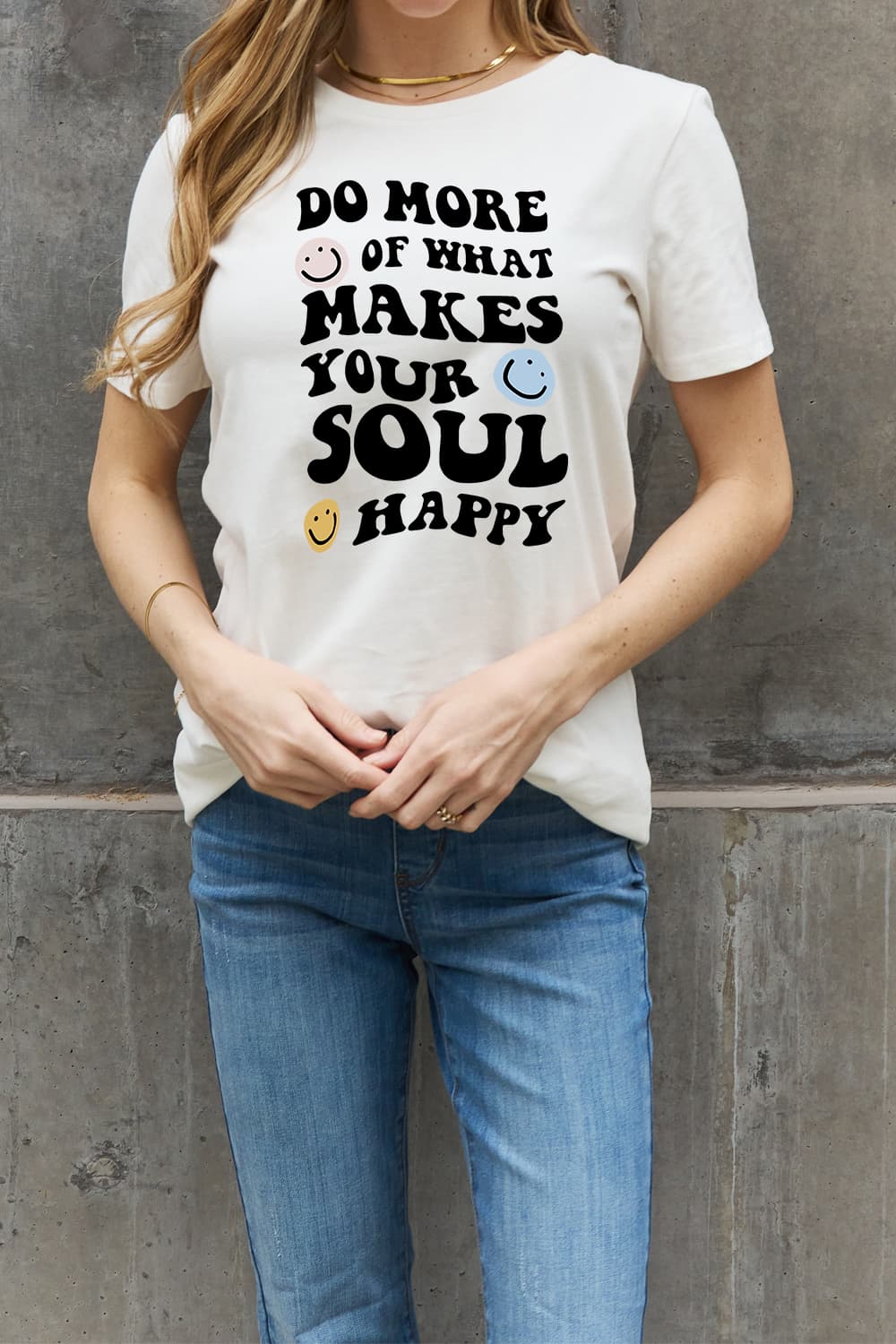 Simply Love Full Size Slogan Graphic Cotton Tee  Shirts & Tops- Doll Fits
