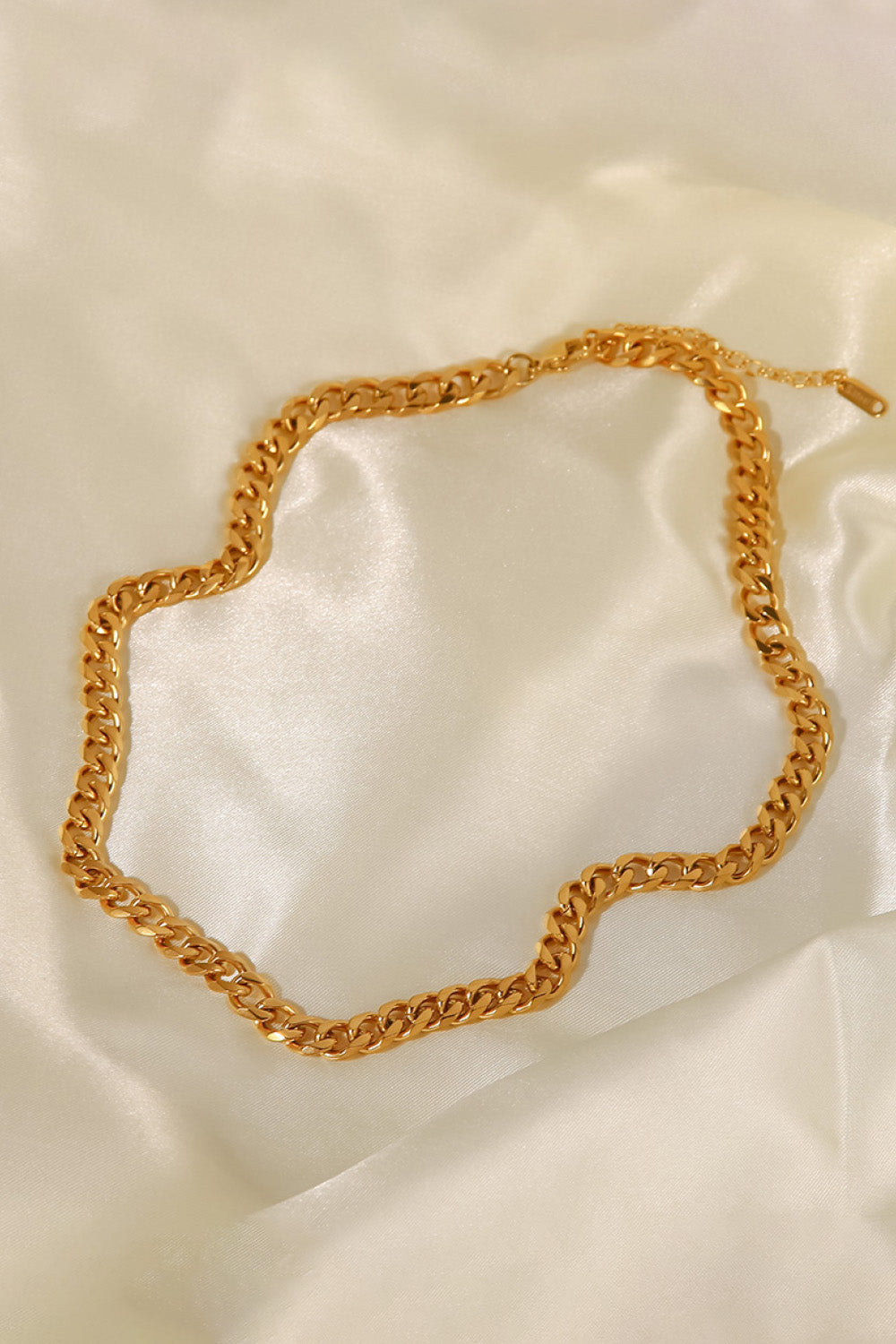 Minimalist 18K Gold Plated Curb Chain Necklace  Necklaces- Doll Fits