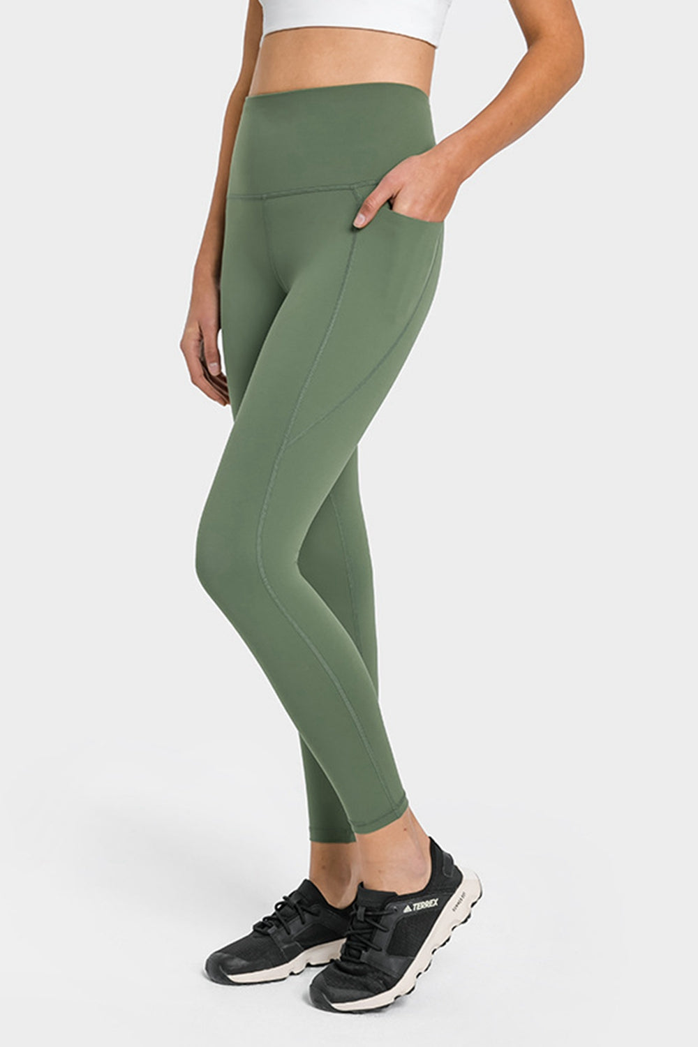 High Waist Ankle-Length Yoga Leggings with Pockets  Activewear- Doll Fits