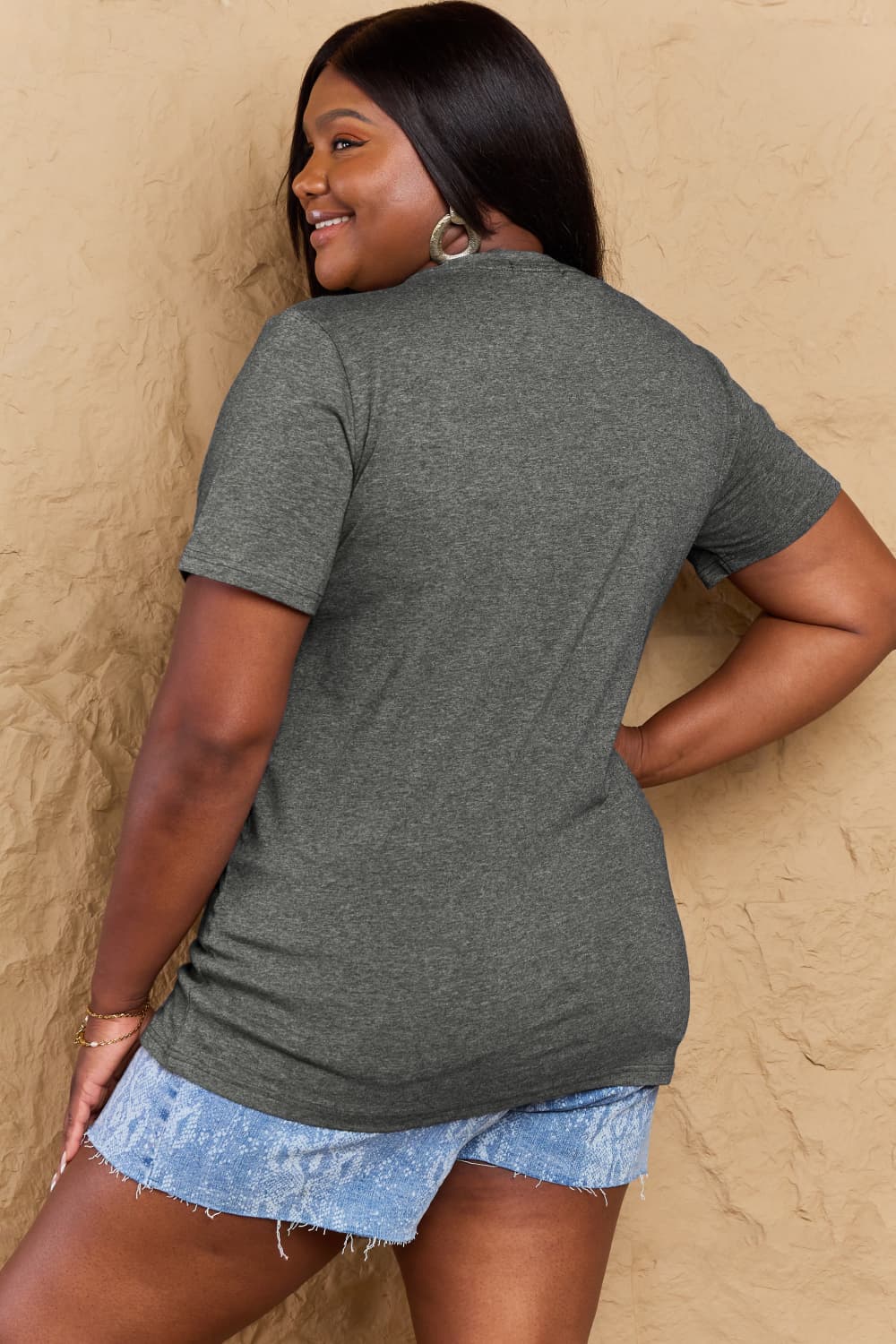 Simply Love Full Size AUNTICORN LIKE A NORMAL AUNT BUT MORE AWESOME Graphic Cotton Tee  - Doll Fits