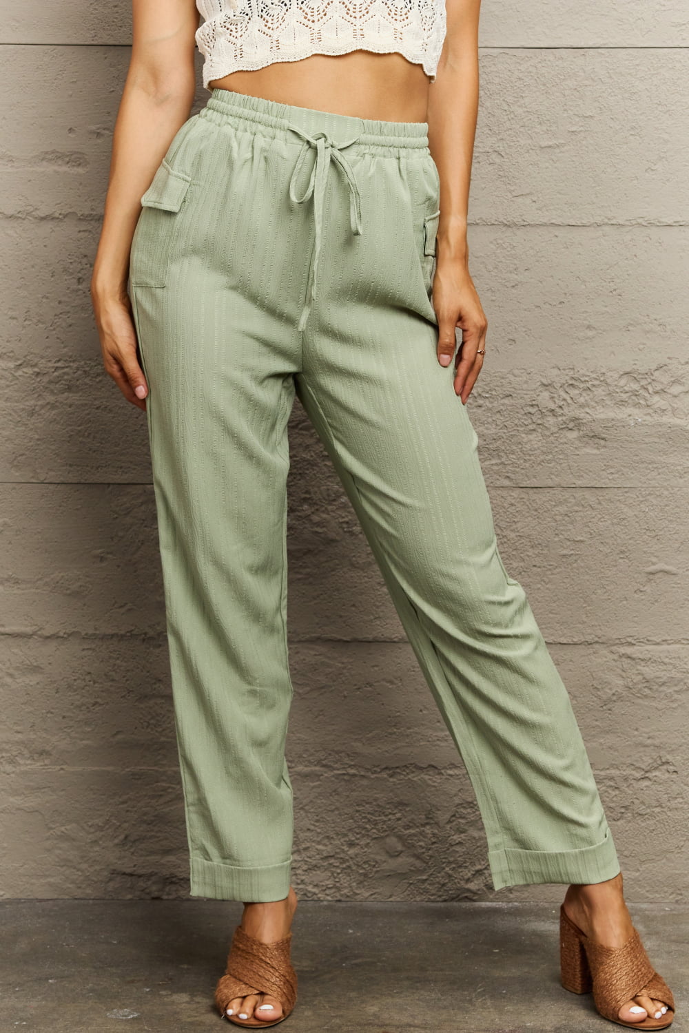 Tie Waist Long Pants  - Doll Fits