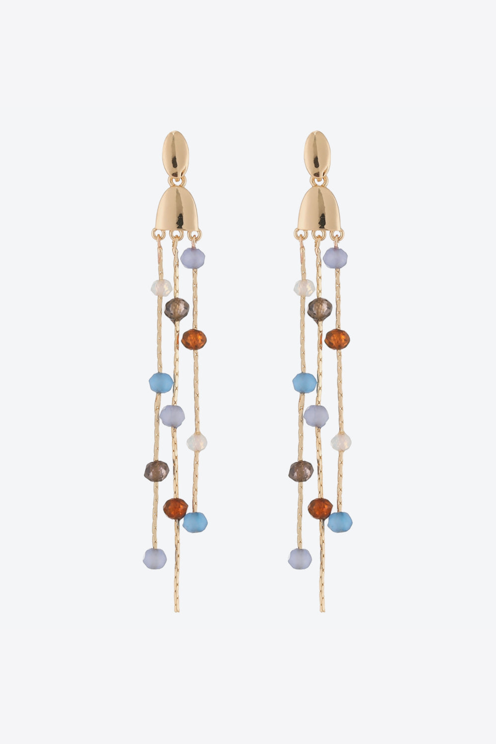Beaded Long Chain Earrings  Earrings- Doll Fits