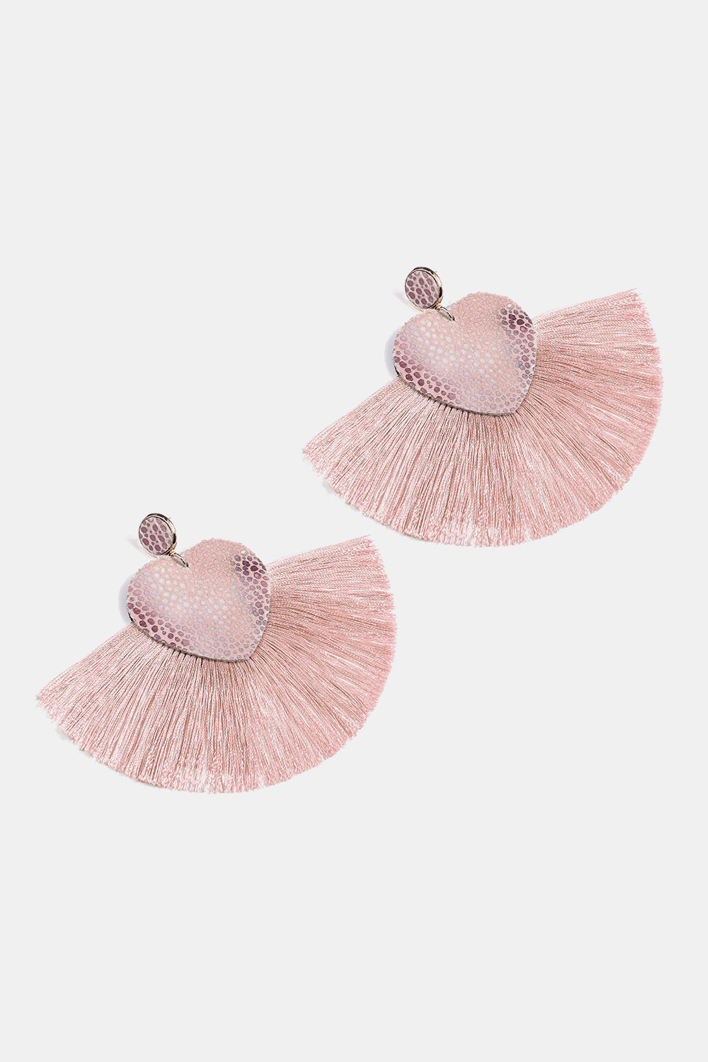 Heart Shape Fringed Dangle Earrings  Earrings- Doll Fits