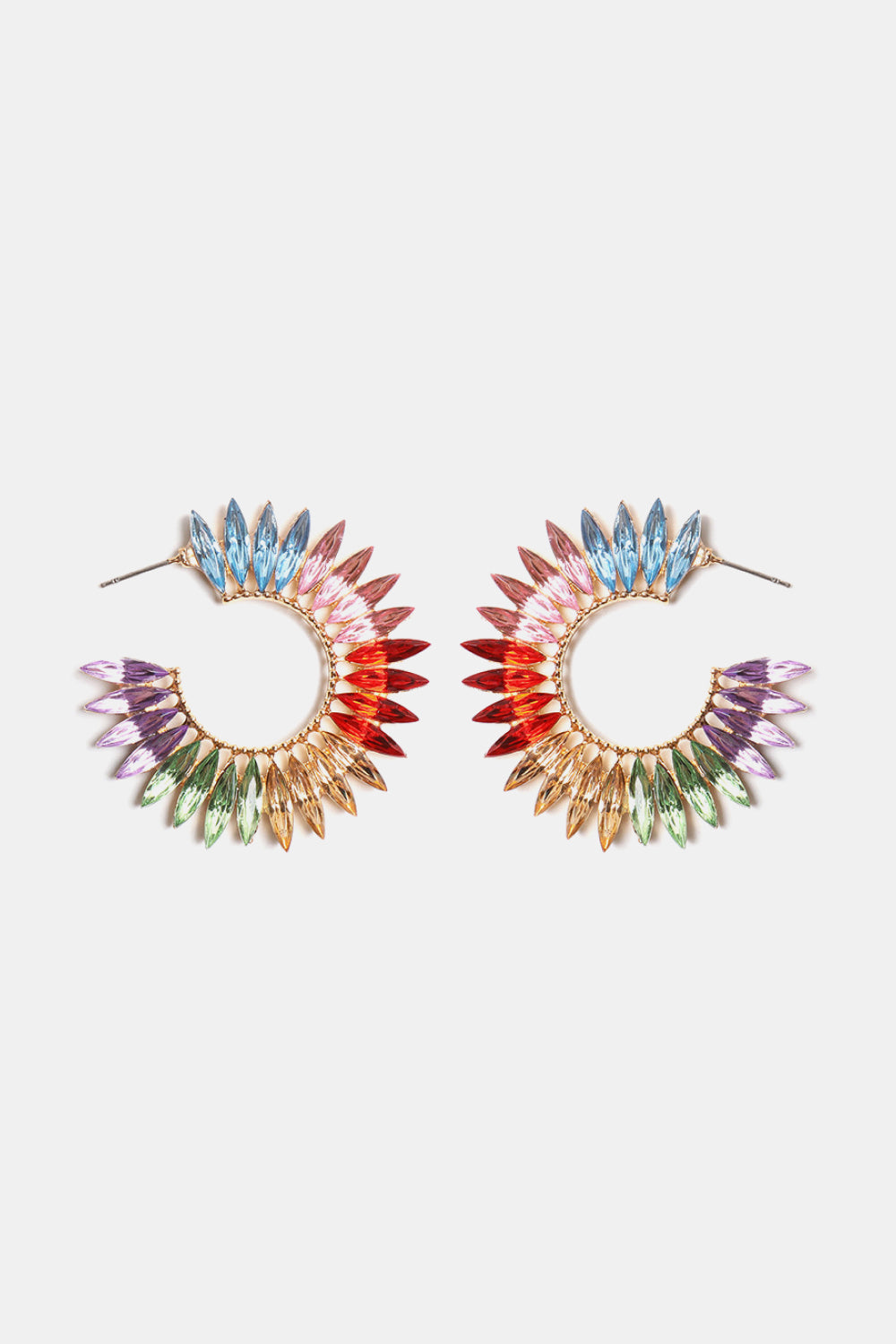 Zinc Alloy Acrylic C-Hoop Earrings  Earrings- Doll Fits