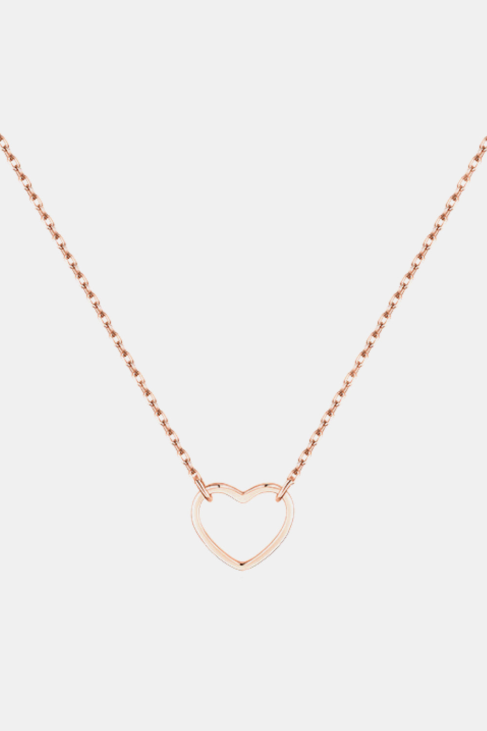 925 Sterling Silver Heart Shape Pendant Necklace  Necklaces- Doll Fits
