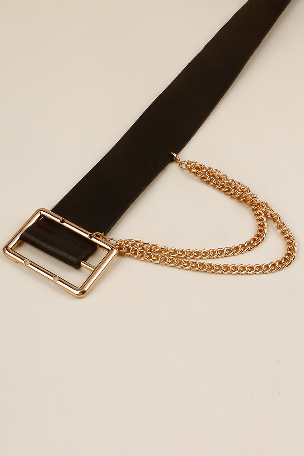 PU Leather Wide Belt with Chain  Belts- Doll Fits