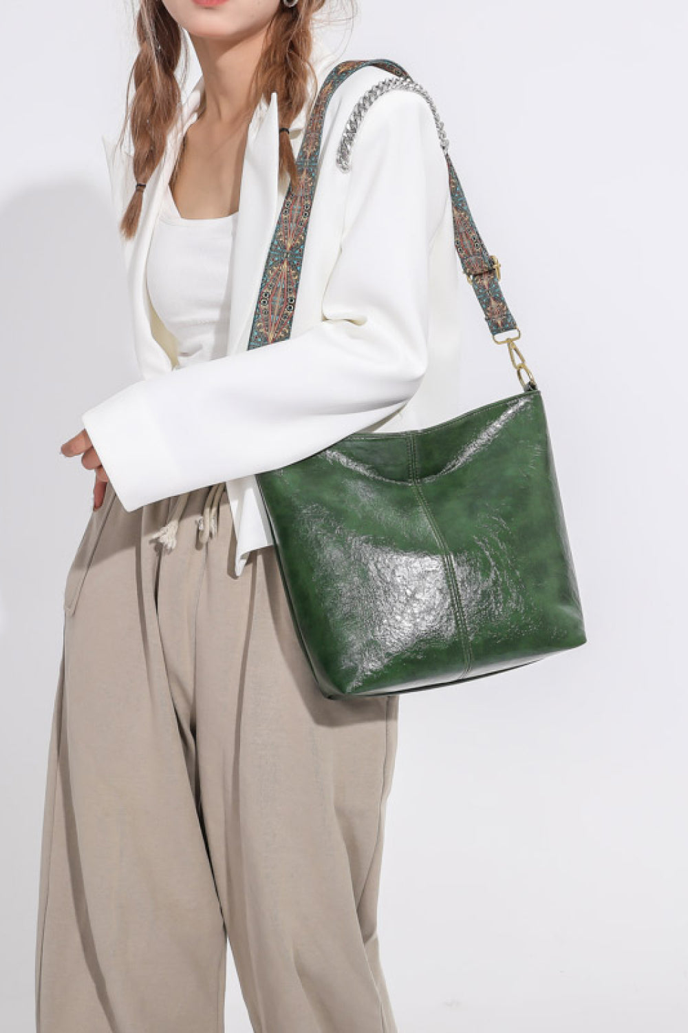 PU Leather Shoulder Bag  - Doll Fits