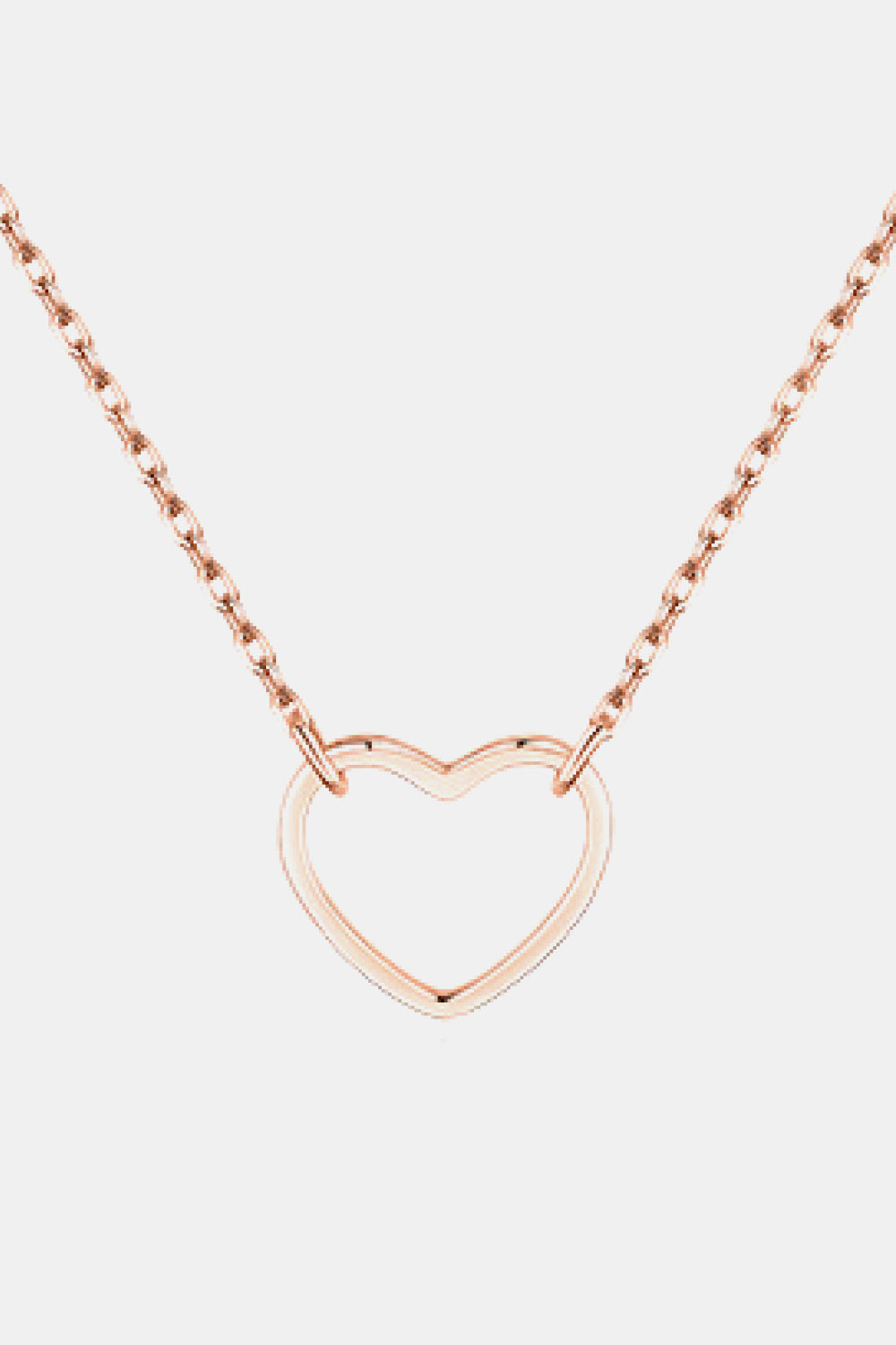 925 Sterling Silver Heart Shape Pendant Necklace  Necklaces- Doll Fits