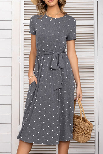 Belted Tee Dress With Pockets  Dresses- Doll Fits