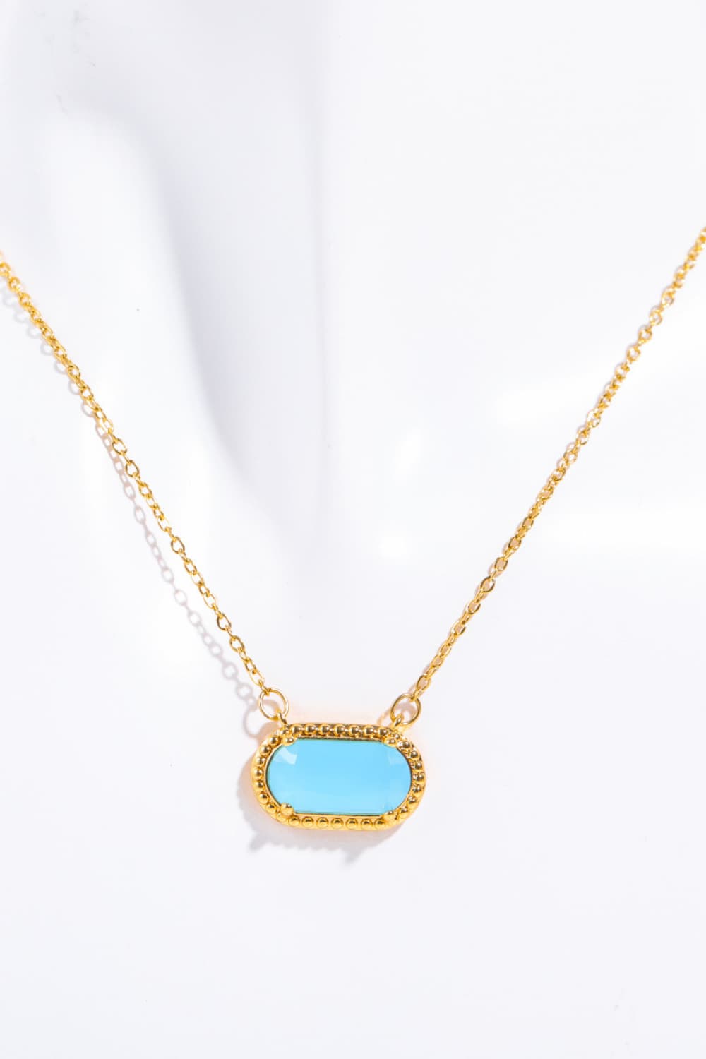 Copper 14K Gold Pleated Pendant Necklace  Necklaces- Doll Fits