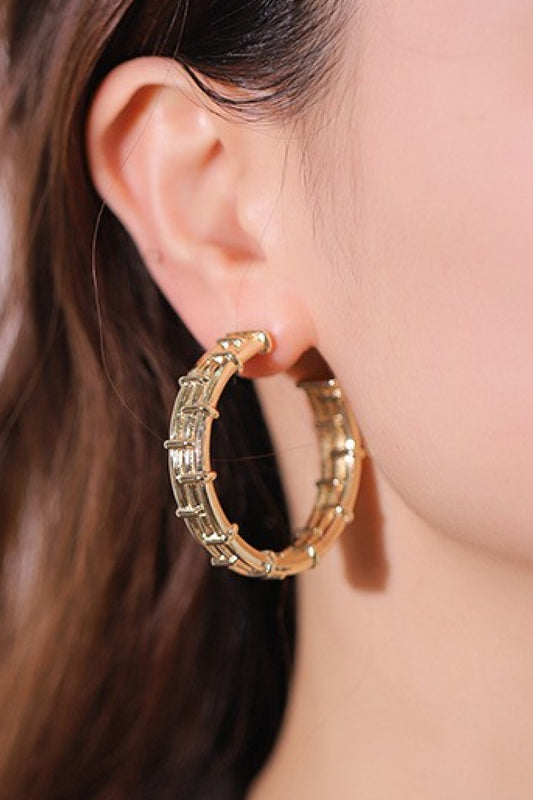 18K Gold-Plated Alloy C-Hoop Earrings  Earrings- Doll Fits