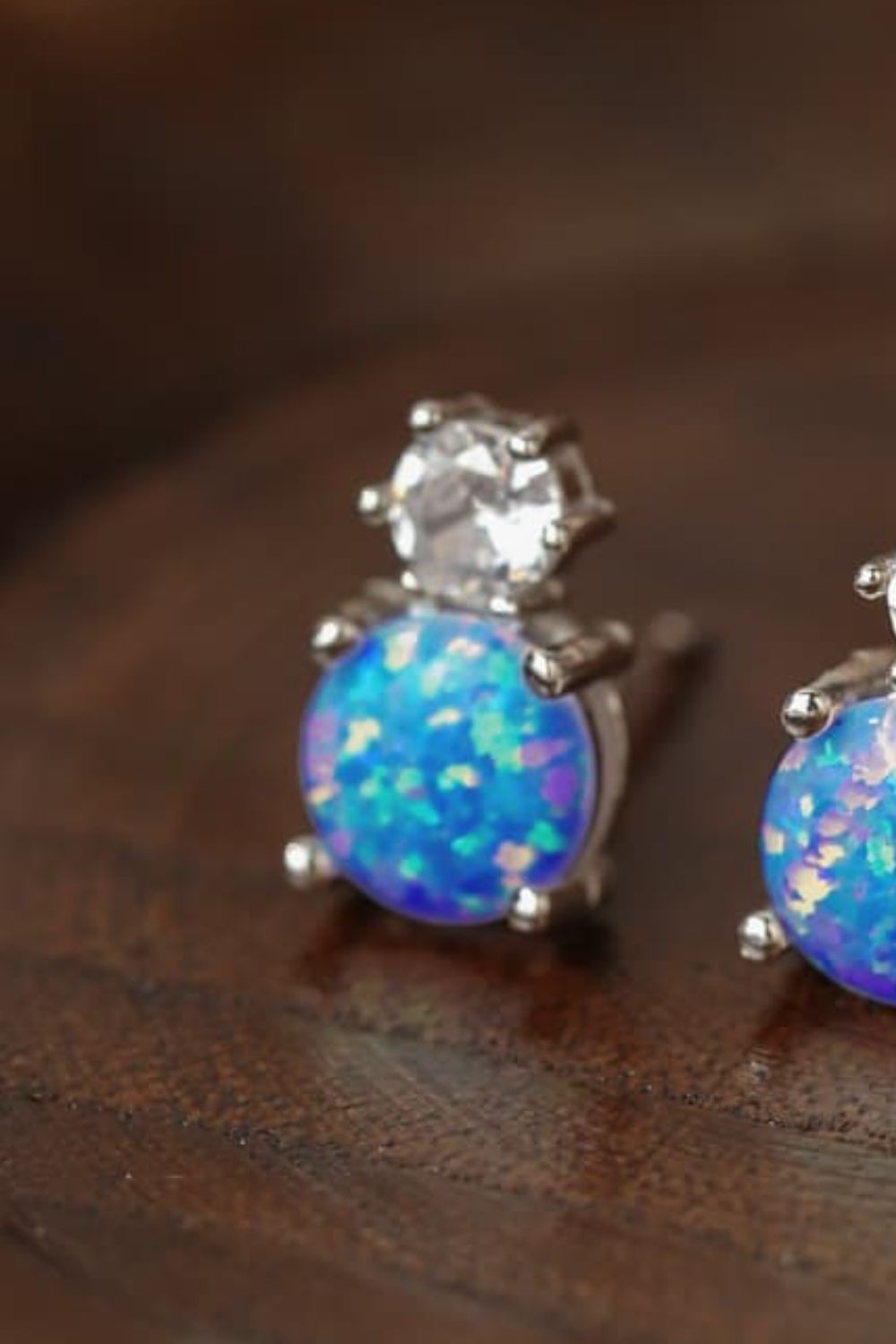 4-Prong Opal Stud Earrings  Earrings- Doll Fits