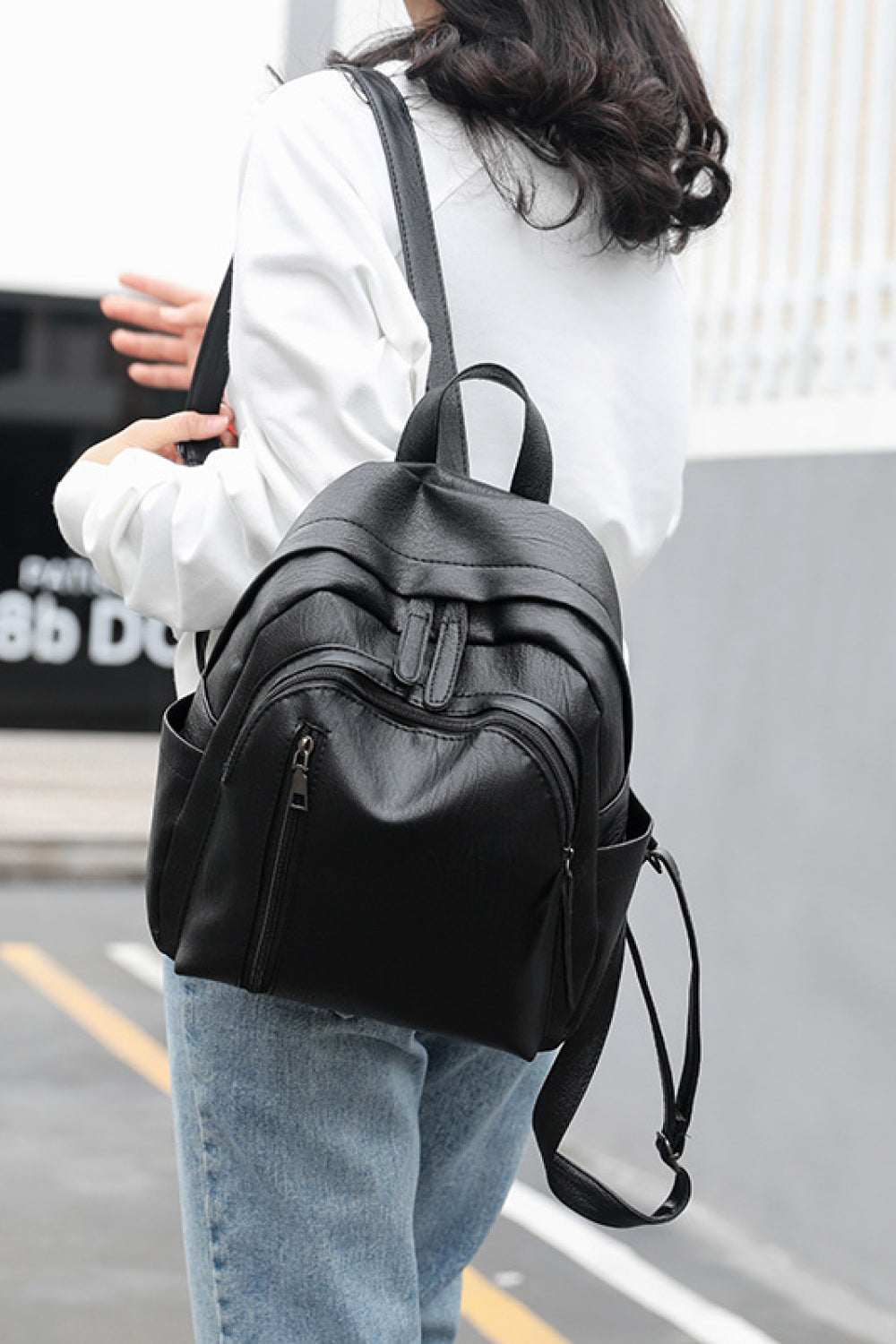 PU Leather Backpack  Handbags- Doll Fits