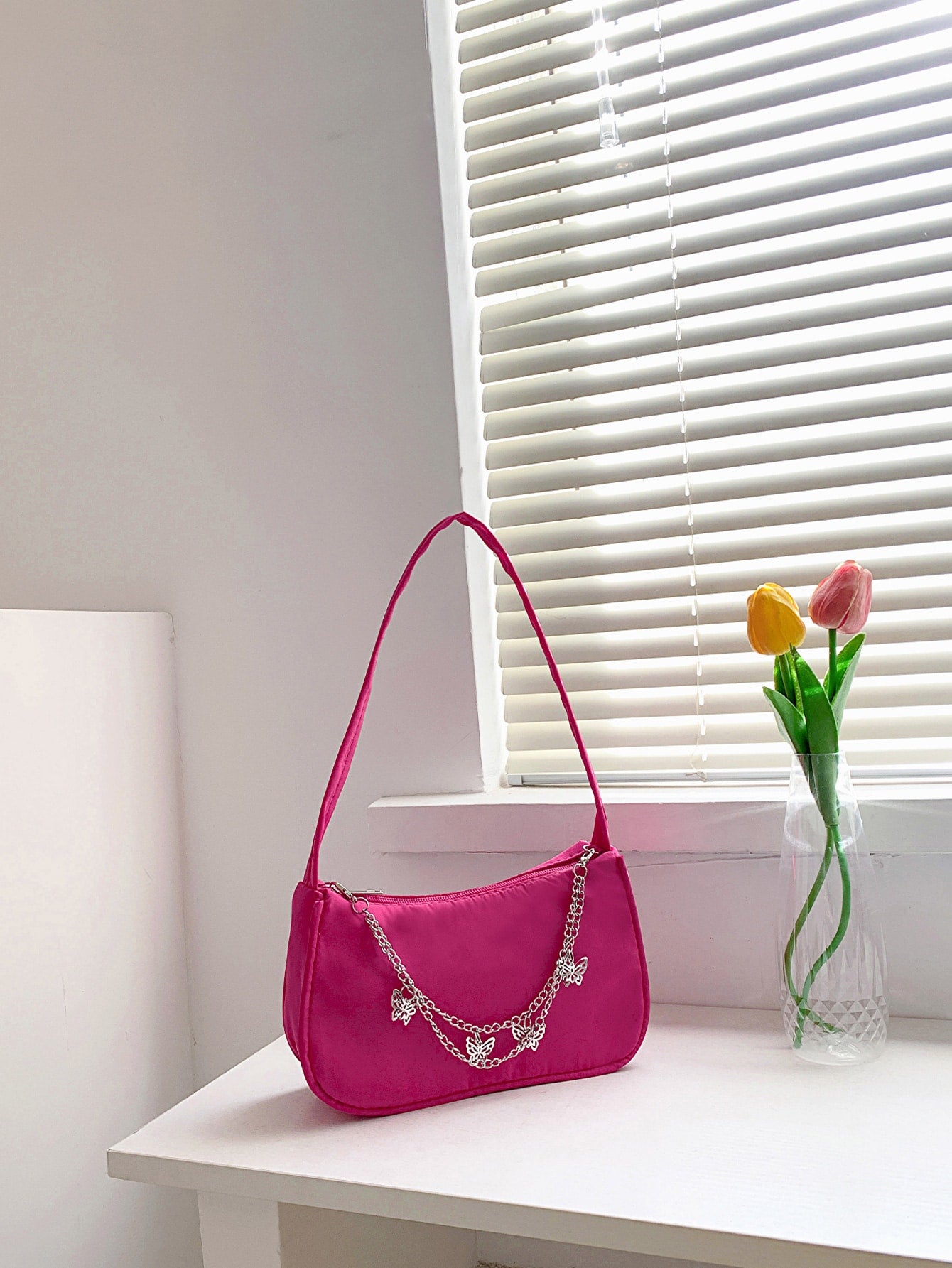Butterfly Charm Polyester Hand Bag  Handbags- Doll Fits