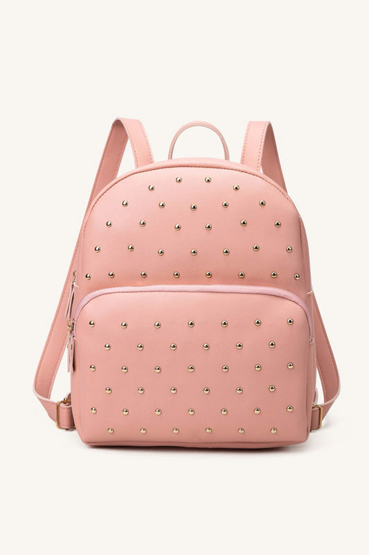 Studded PU Leather Backpack  Handbags- Doll Fits