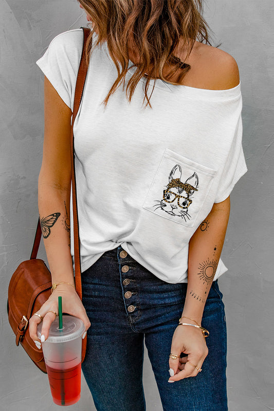 Animal Graphic Pocket Tee Shirt  Shirts & Tops- Doll Fits