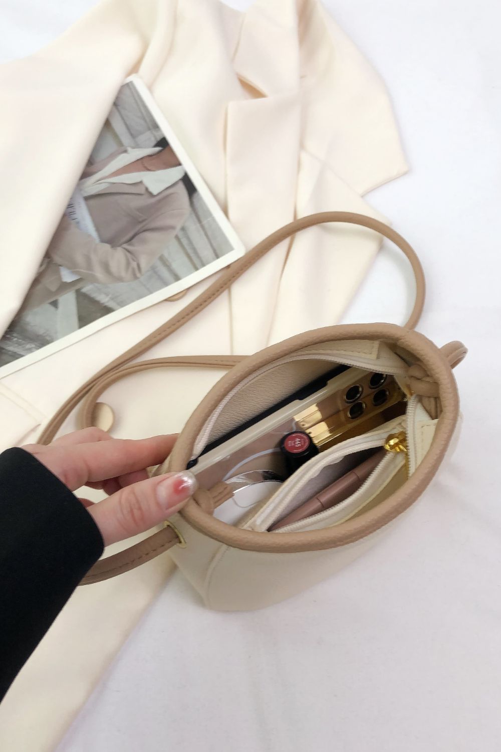 PU Leather Crossbody Bag  - Doll Fits
