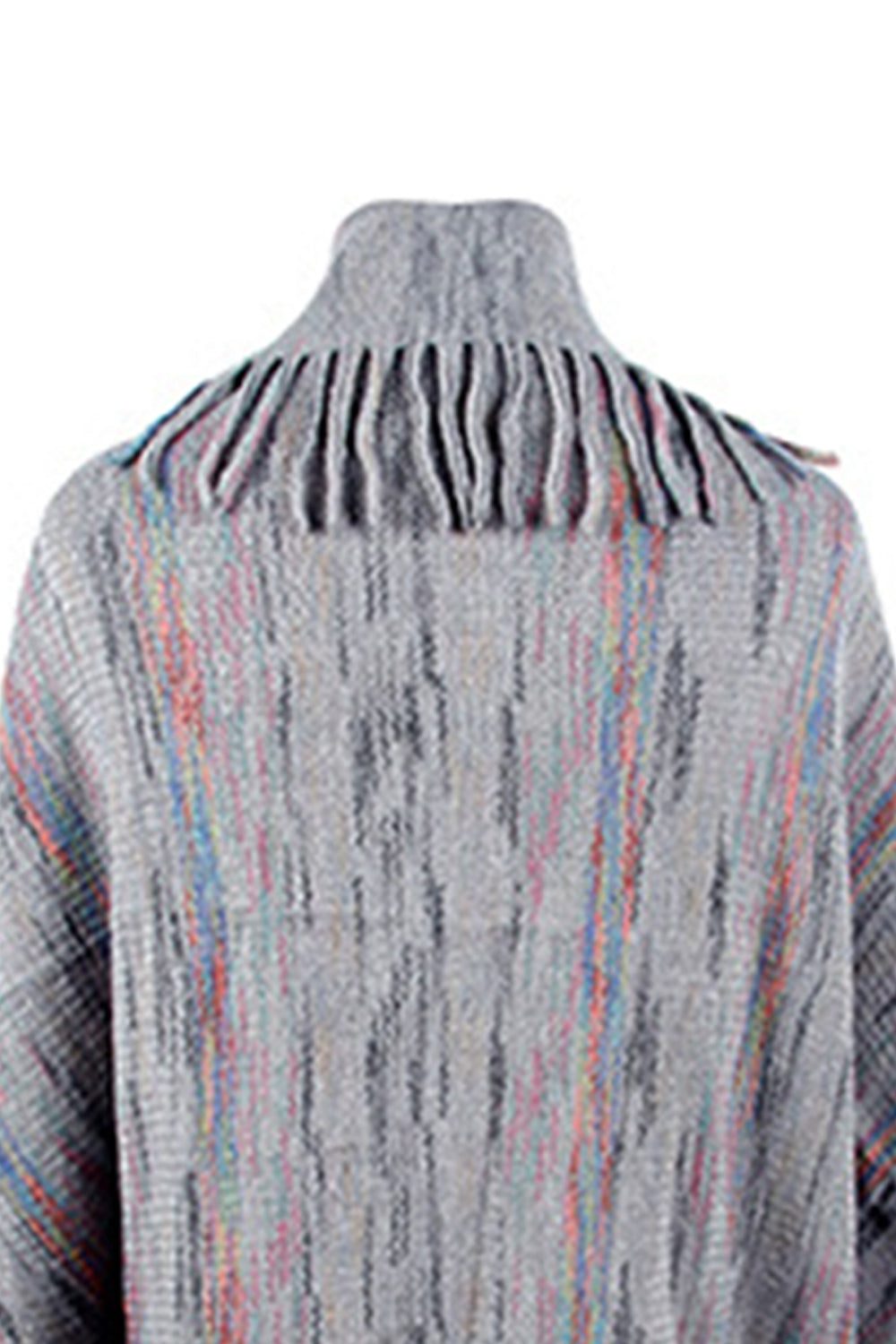 Fringe Detail Printed Poncho  - Doll Fits