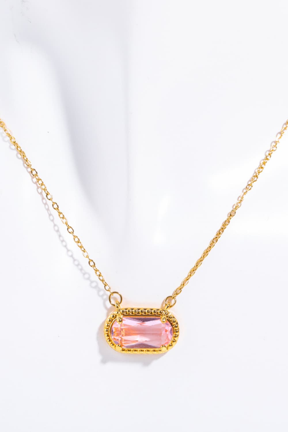 Copper 14K Gold Pleated Pendant Necklace  Necklaces- Doll Fits