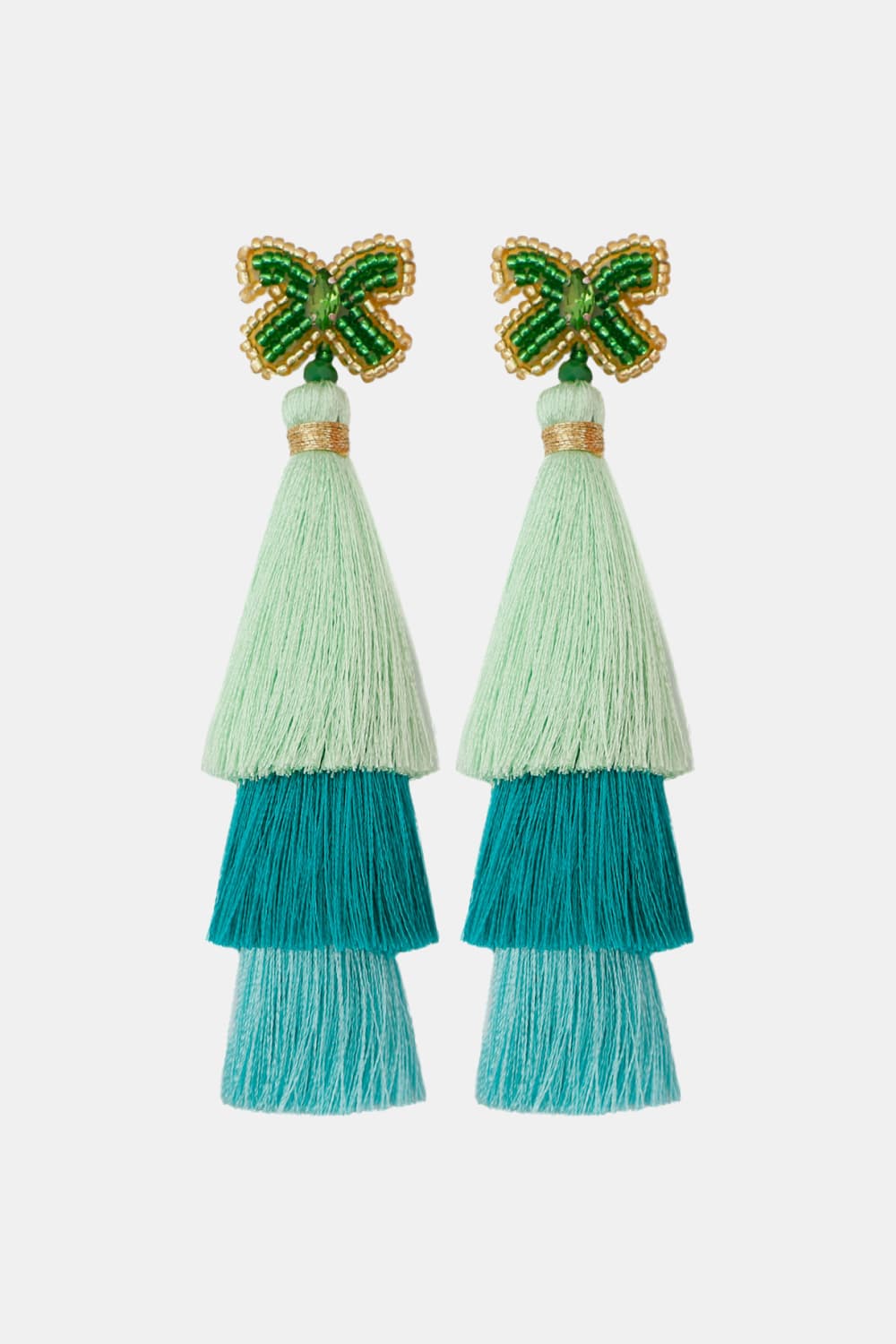 Triple-Layer Tassel Dangle Earrings  Earrings- Doll Fits
