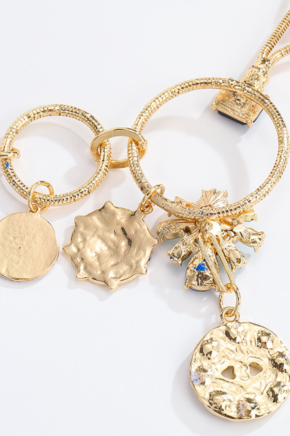 18K Gold-Plated Rhinestone Evil Eye Pendant Necklace  Necklaces- Doll Fits