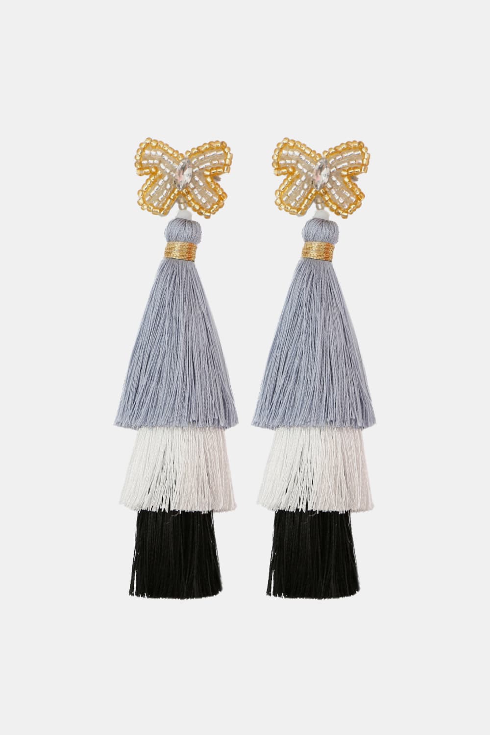 Triple-Layer Tassel Dangle Earrings  Earrings- Doll Fits