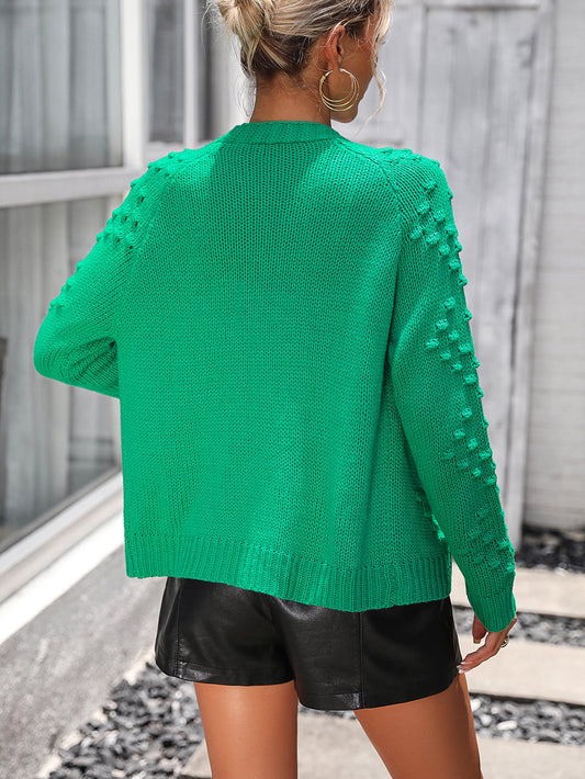 Open Front Long Sleeve Cardigan  - Doll Fits