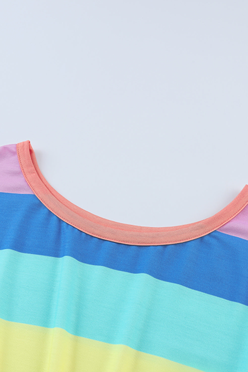 Multicolored Stripe Round Neck Romper  - Doll Fits