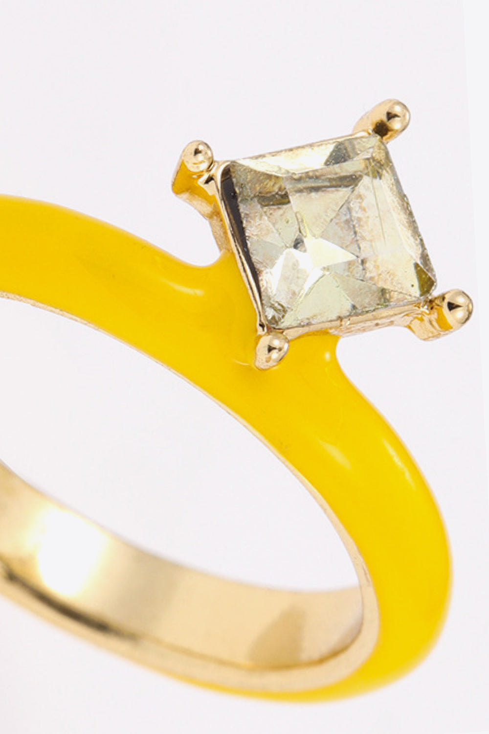 Everyday Delight 18K Gold Plated Glass Stone Ring  Rings- Doll Fits