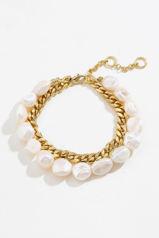 Two-Tone Double-Layered Bracelet  Bracelets- Doll Fits