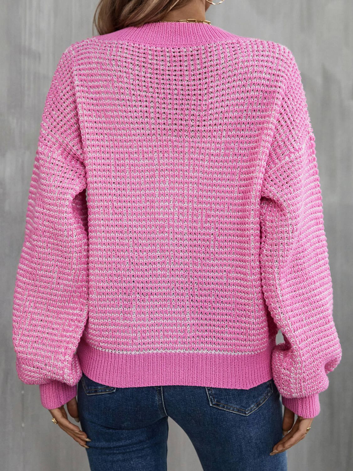 Heathered Lantern Sleeve Cardigan  Shirts & Tops- Doll Fits