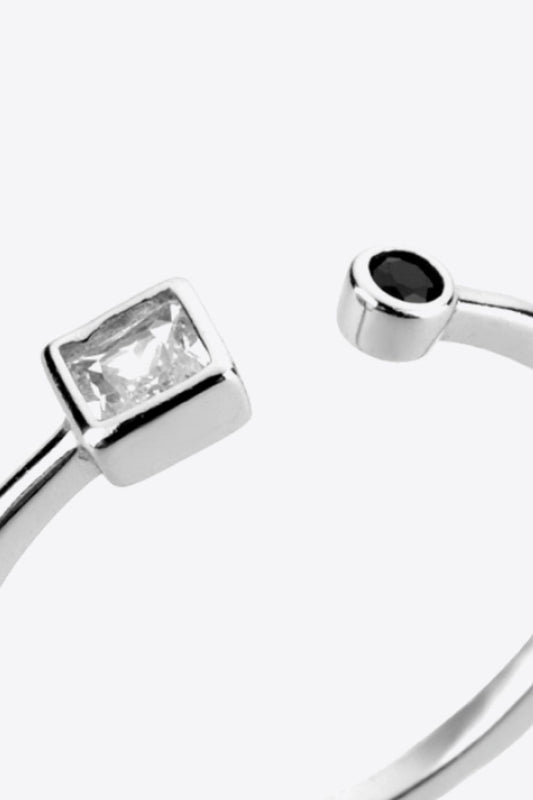 Zircon 925 Sterling Silver Open Ring  Rings- Doll Fits