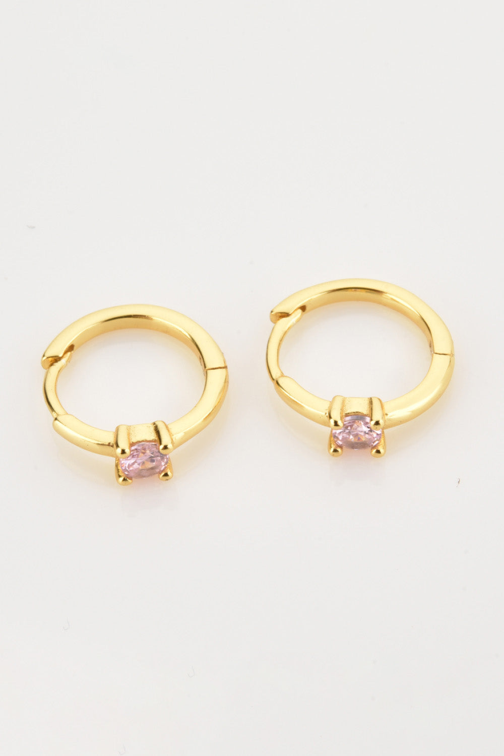 Zircon 925 Sterling Silver Huggie Earrings  Earrings- Doll Fits