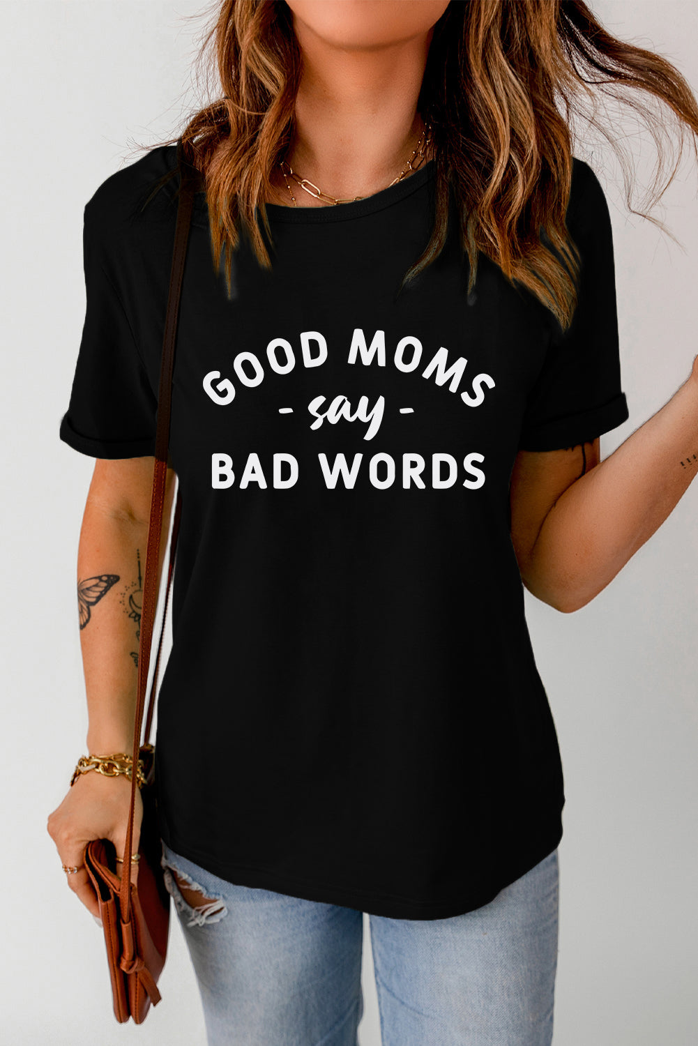 GOOD MOMS SAY BAD WORDS Graphic Tee  Shirts & Tops- Doll Fits
