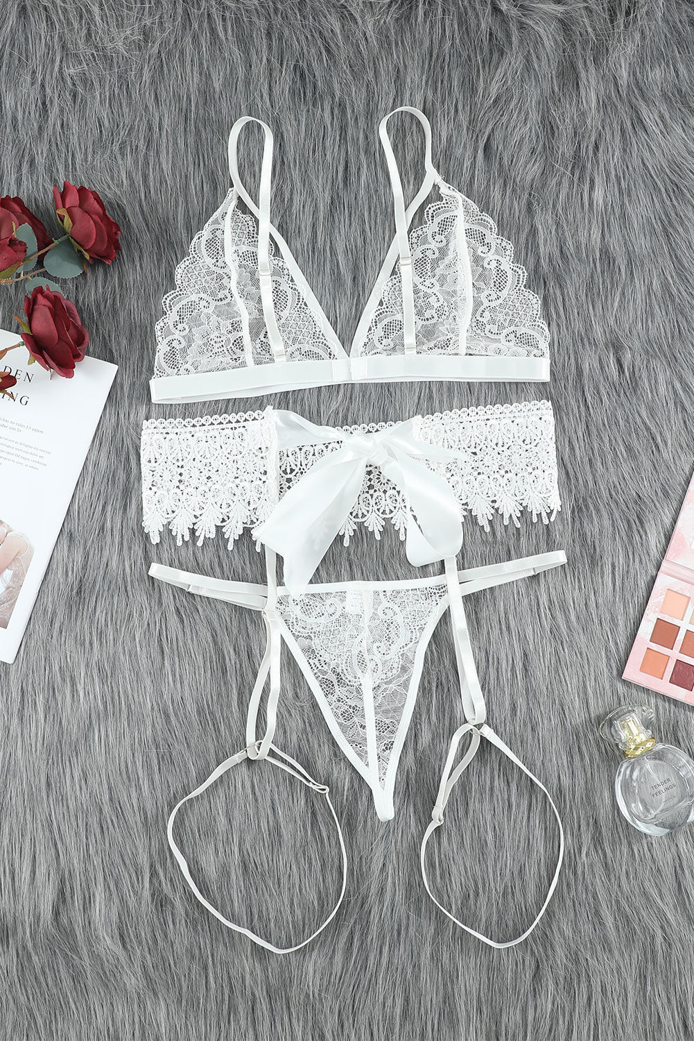 Lace Lingerie Three-Piece Set  Lingerie- Doll Fits