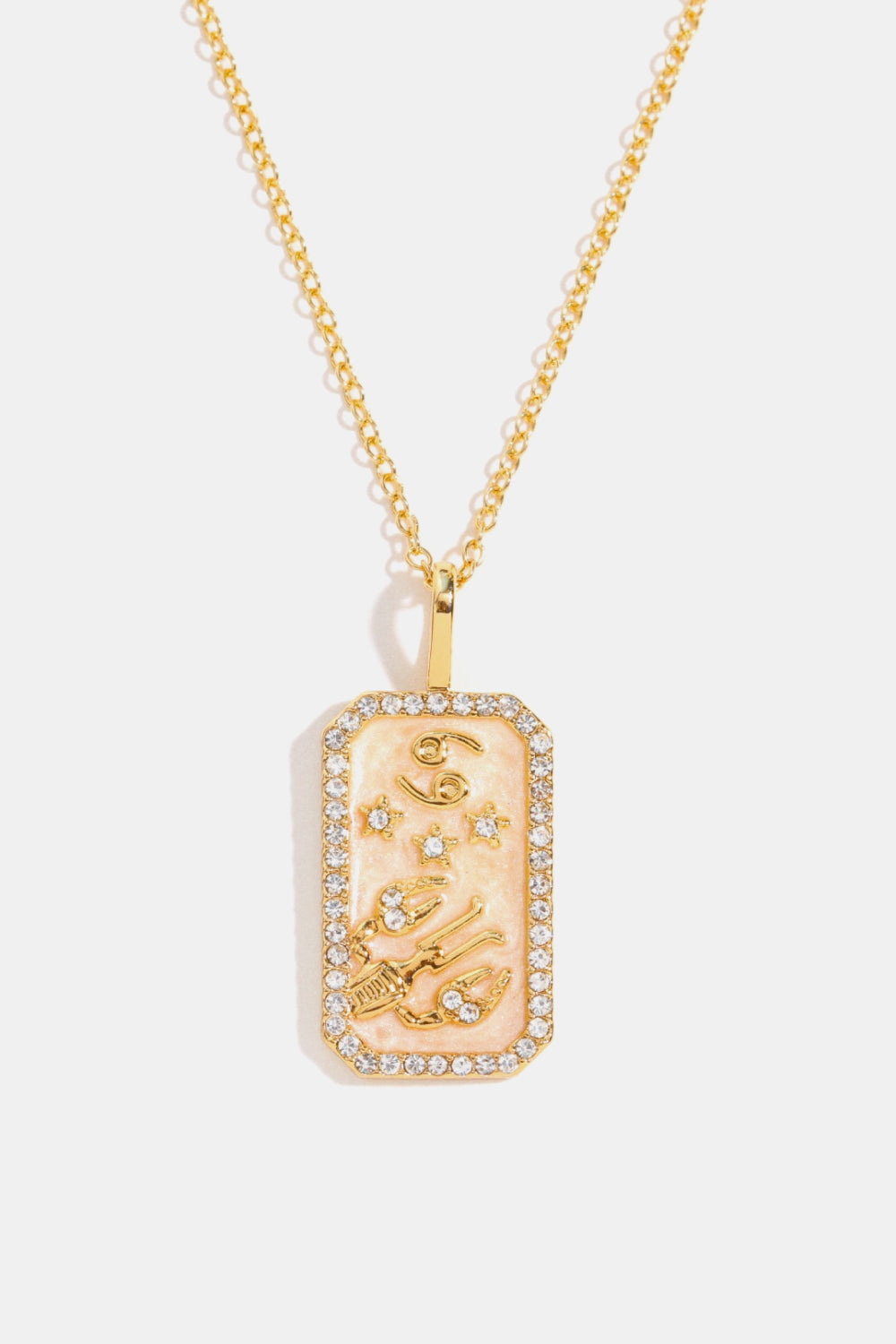 Rhinestone Constellation Pendant Copper Necklace  Necklaces- Doll Fits