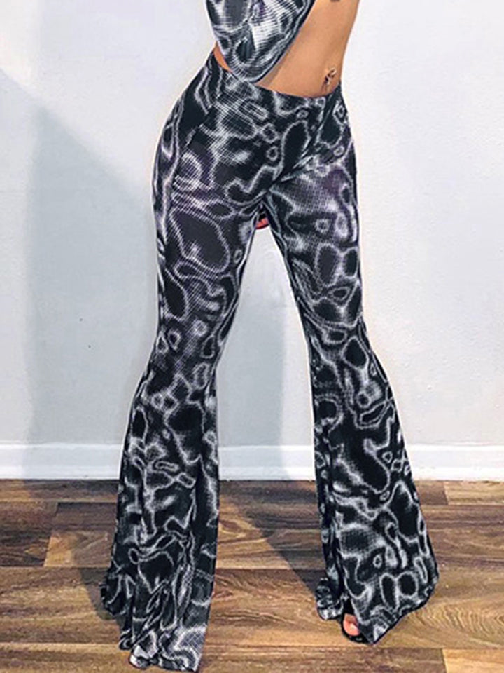 Printed Long Flare Pants  - Doll Fits
