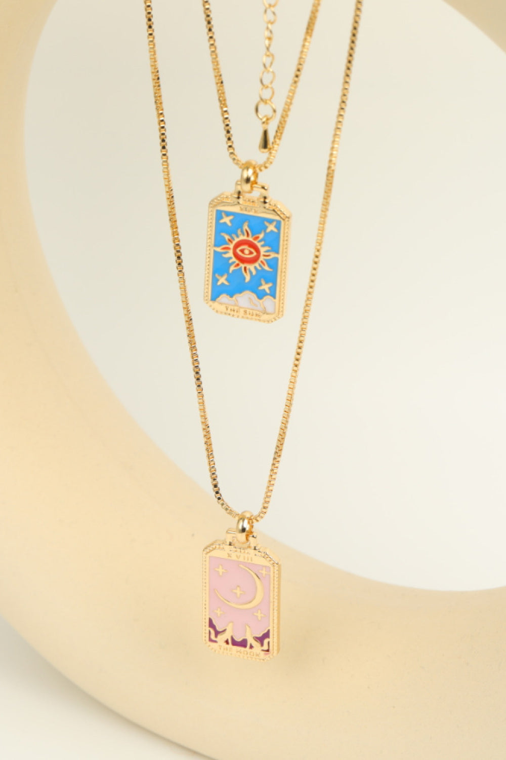 Tarot Card Pendant Copper Necklace  Necklaces- Doll Fits
