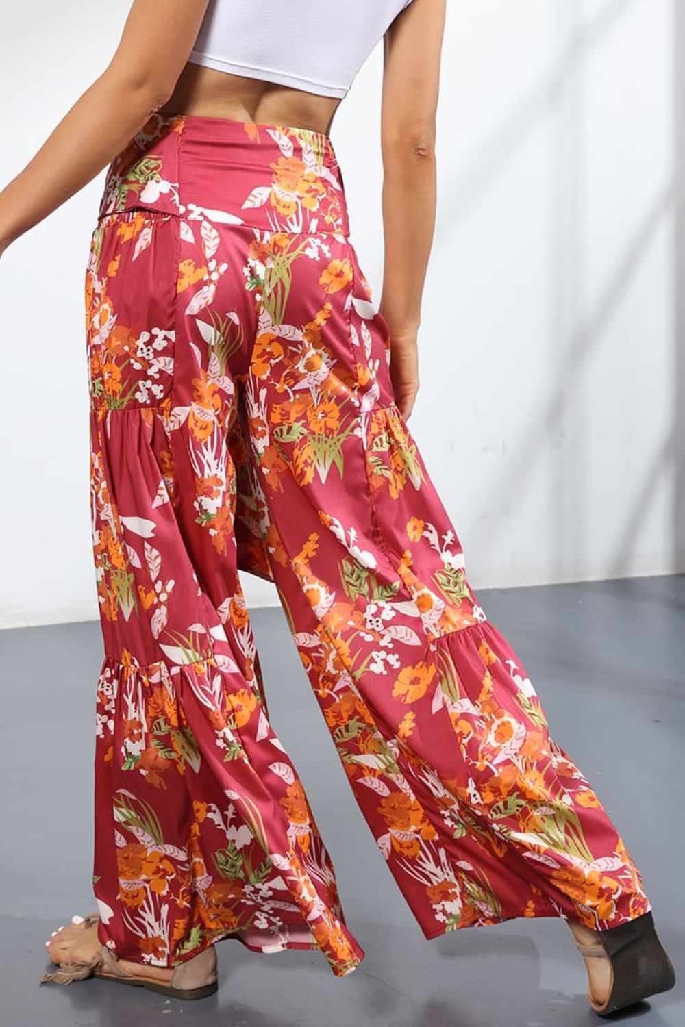 Printed High-Rise Tied Culottes  - Doll Fits