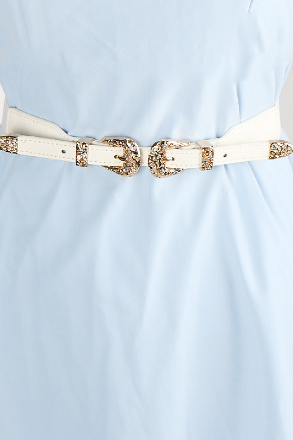 Double Buckle PU Leather Belt  Belts- Doll Fits